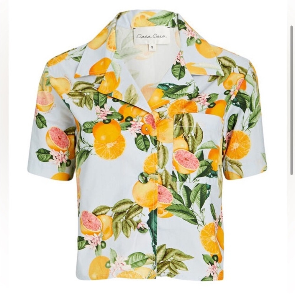 Cara Cara Lemon Print Top 🍋 NWOT